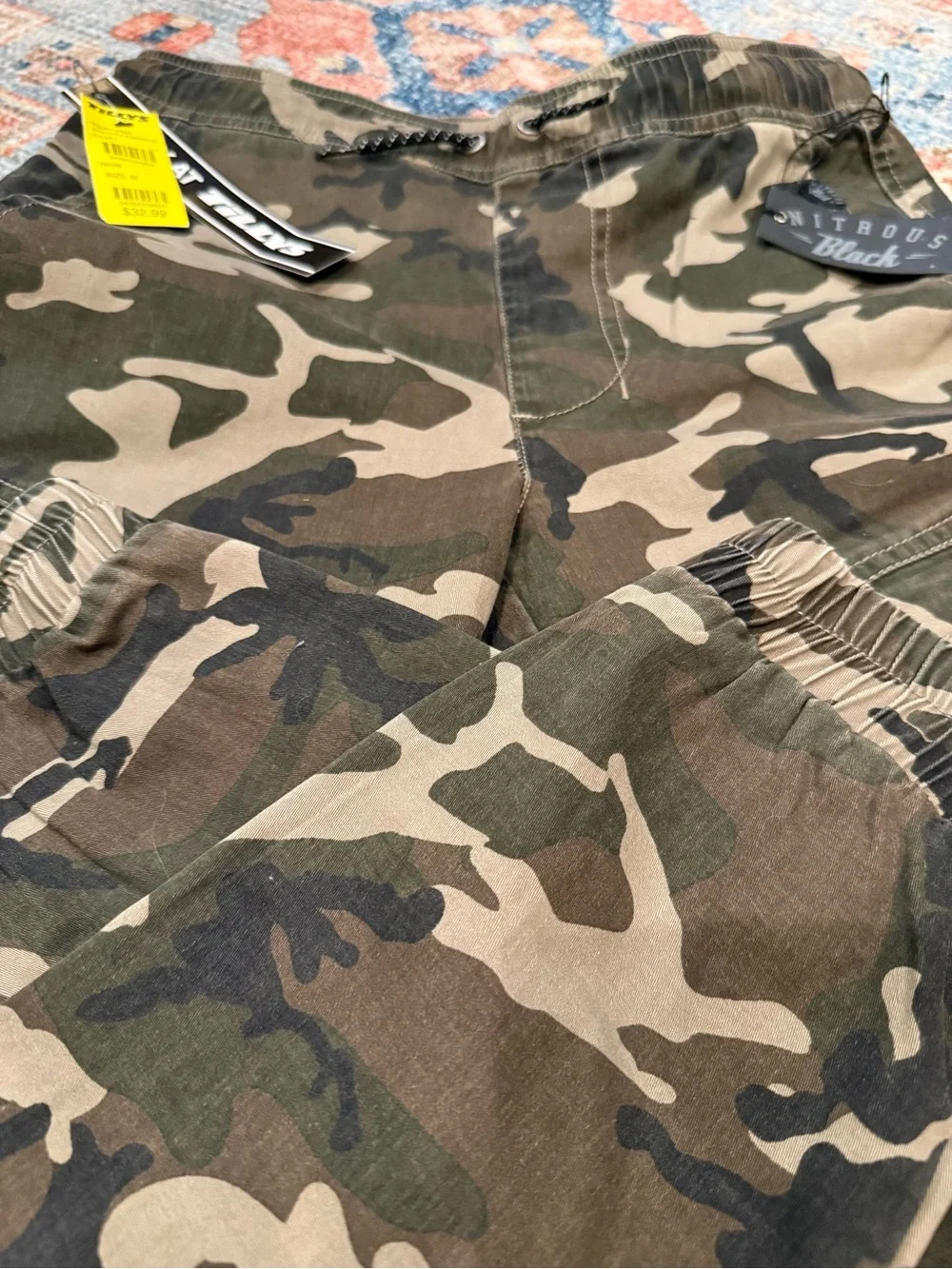 Tilly's Boys Camo Cargo Joggers - Green, Brown, Black